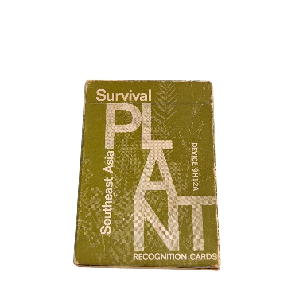 Vintage US Navy Survival Plant Recognition Cards Southeast Asia Device 9H12A